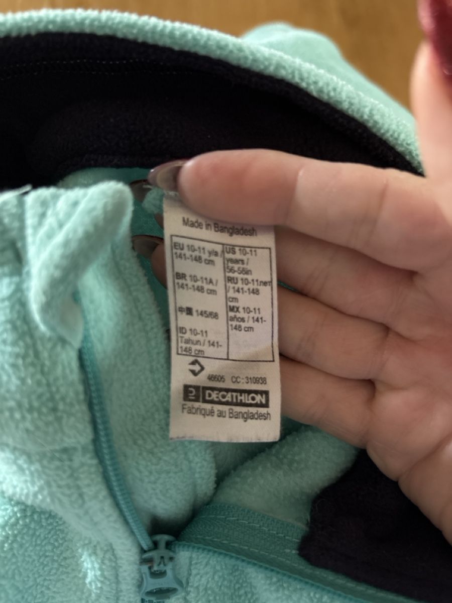 Decathlon Maglioni & Felpe: Quechua Fleece Pullover Gr. 140-146 mintgrün – Usato da Rünenberg venduto da ZwergLi100 2