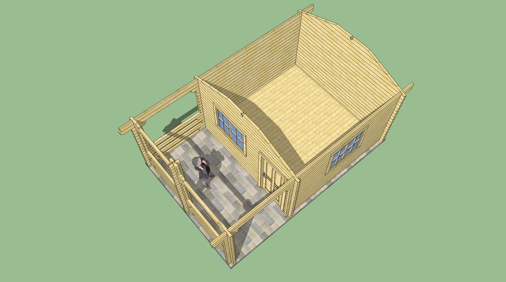 Gartenhaus aus massiven 70mm Bohlen komplett Kaufen auf Ricardo