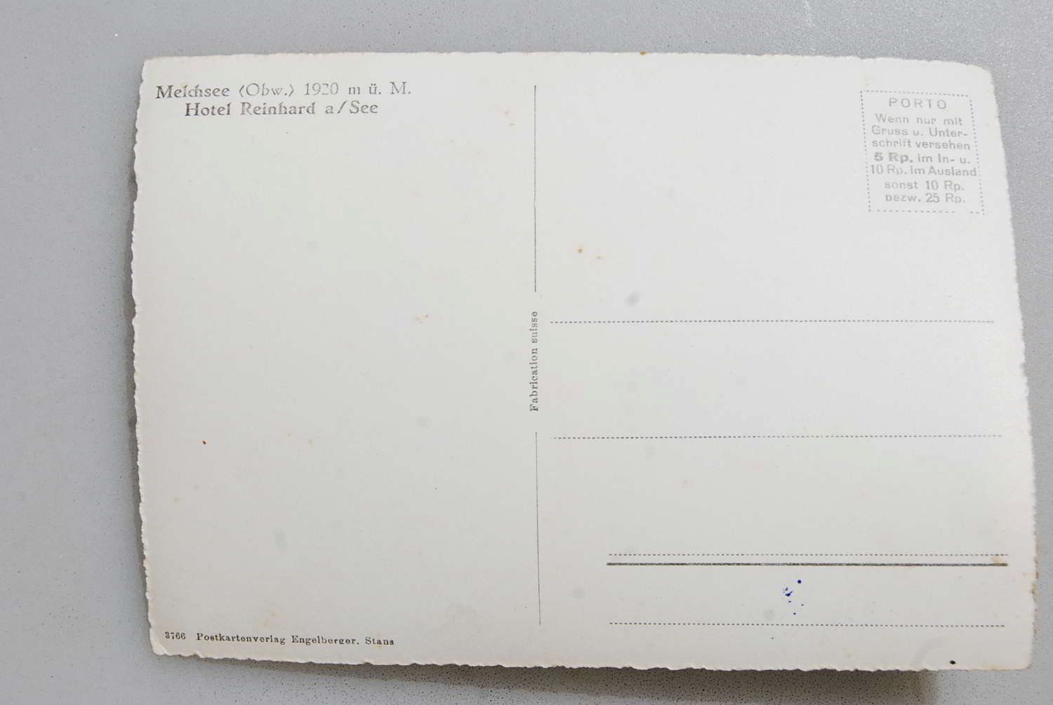 Cartoline postali: AK Melchsee - Hotel Reinhard a. See – Usato da Rüfenacht BE venduto da Toro06 1