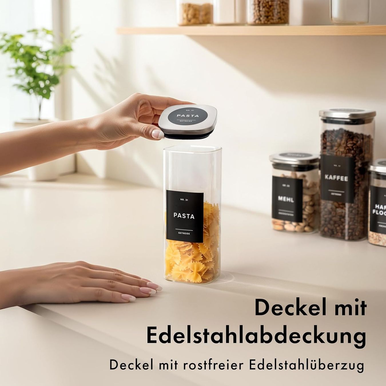 Bicchieri: Vorratsgläser Set mit Edelstahl Deckeln – Nuovo e nell'imballaggio originale da St. Gallen venduto da sch_zsz7 5