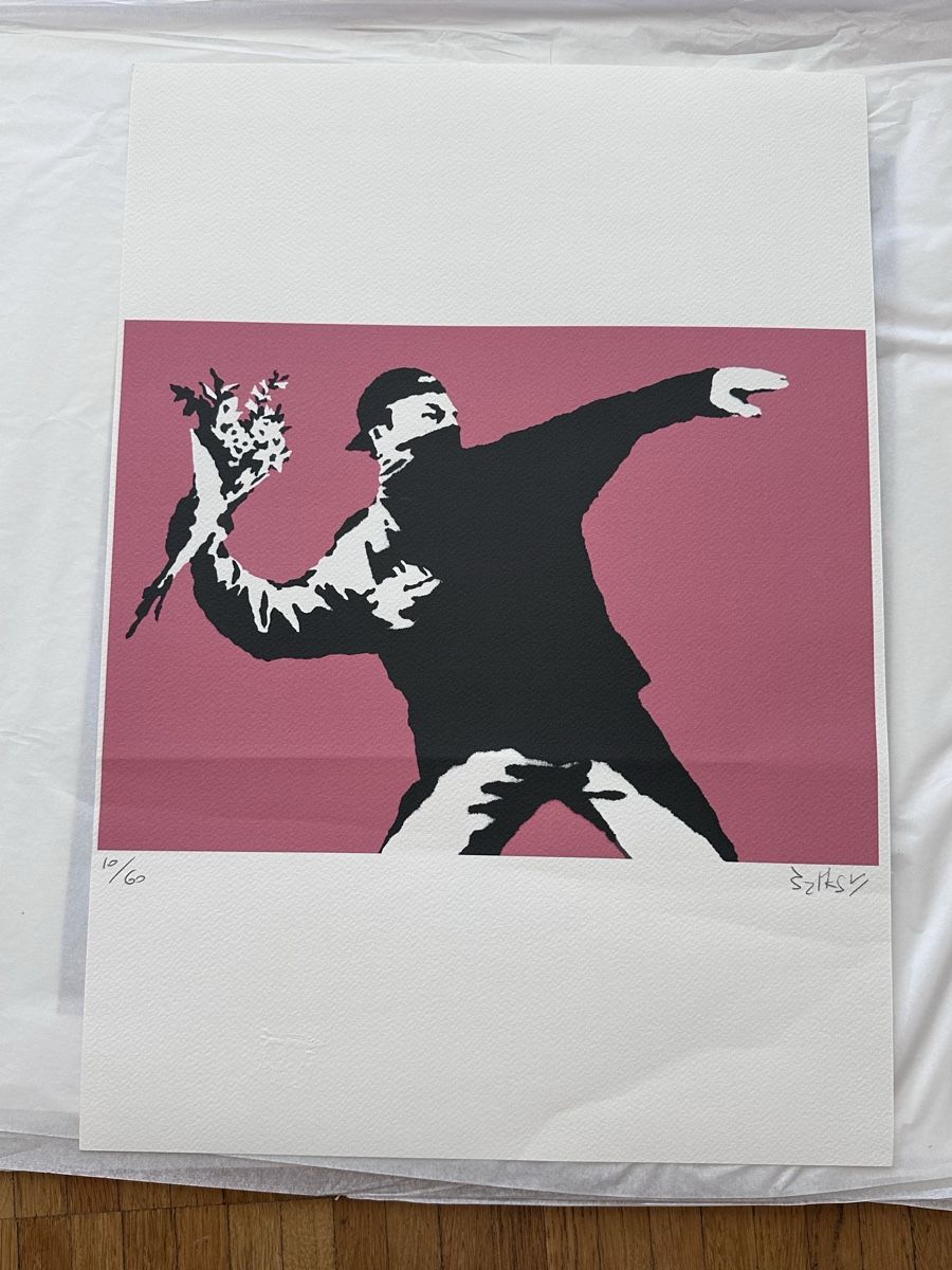 Grafica & Litografie: Banksy Flower Thrower Print – Usato da Zürich venduto da Ddechkovd
