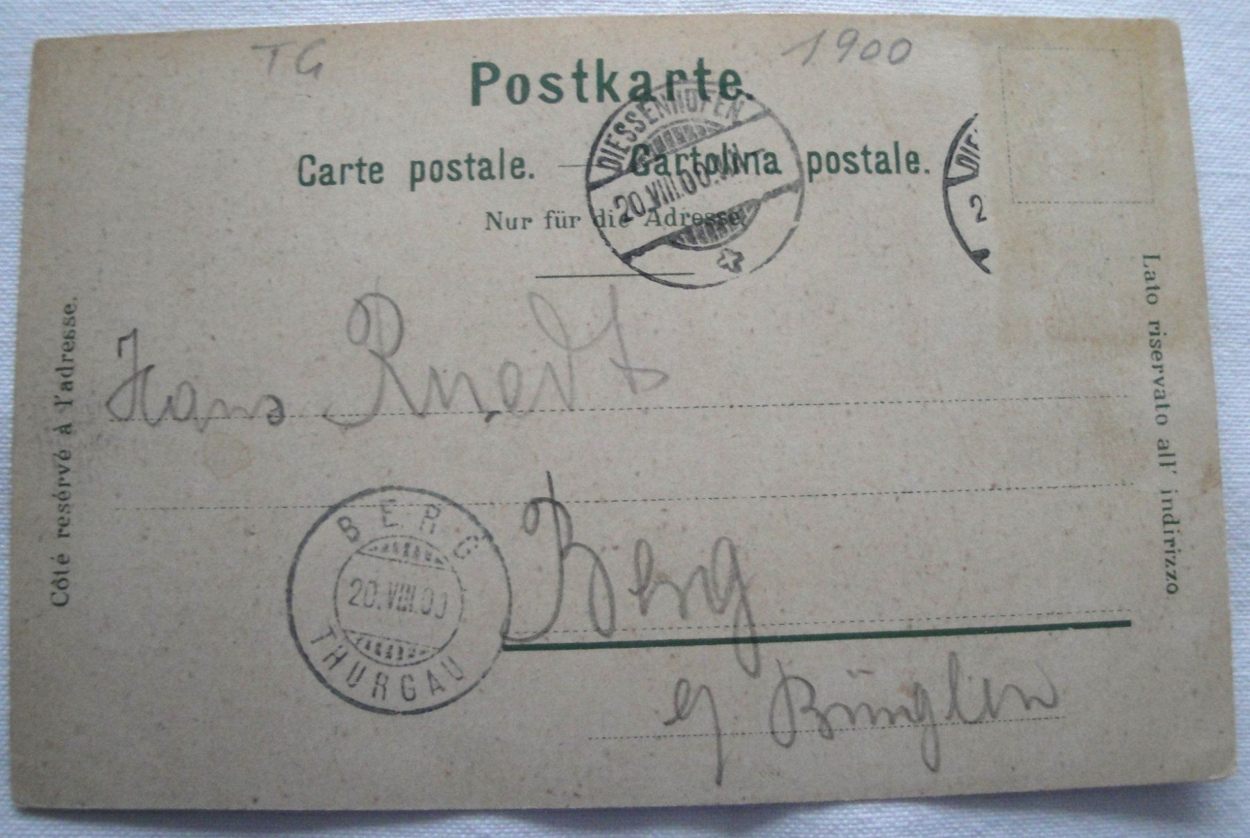 Cartoline postali: Karten-Set Diessenhofer Ansichten – Usato da Schaffhausen venduto da Hottschili 5