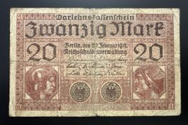 Reichsbanknote 1918 Zwanzig Mark