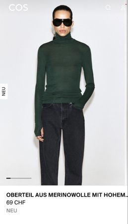 Merino Rolli  gestreift, Modell von COS wie auf dem Bild