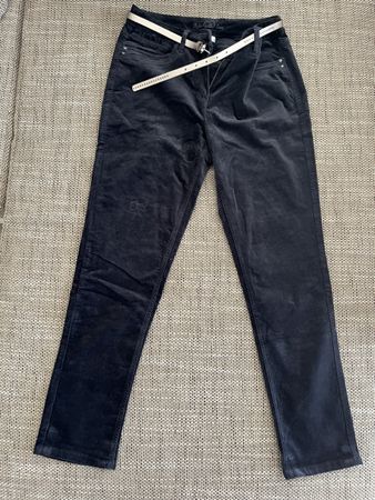 Damen-Feincordhose mit Gürtel – Grösse 40