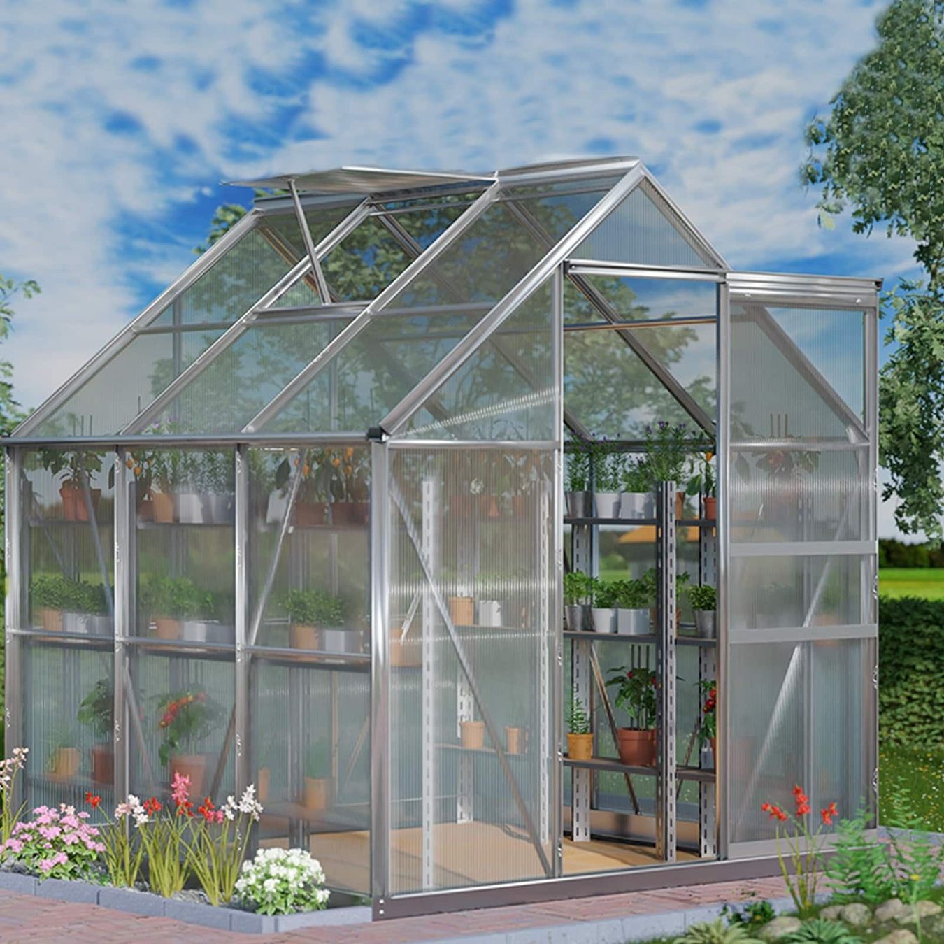 Gartenhäuser & Gewächshäuser: Gewächshaus 190x190x195cm mit Fundament – Neu und originalverpackt aus Winterthur von aredo 1
