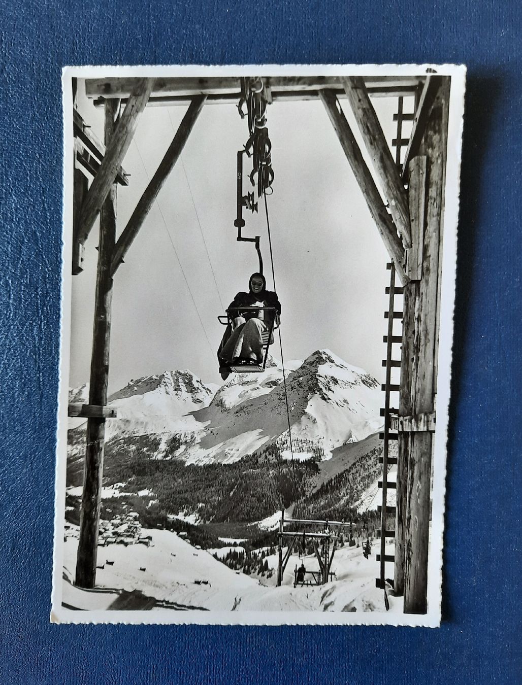 Cartoline postali: Ansichtskarte Sessellift Arosa, gest.1953 – Usato da Marly venduto da neu-adlerauge65