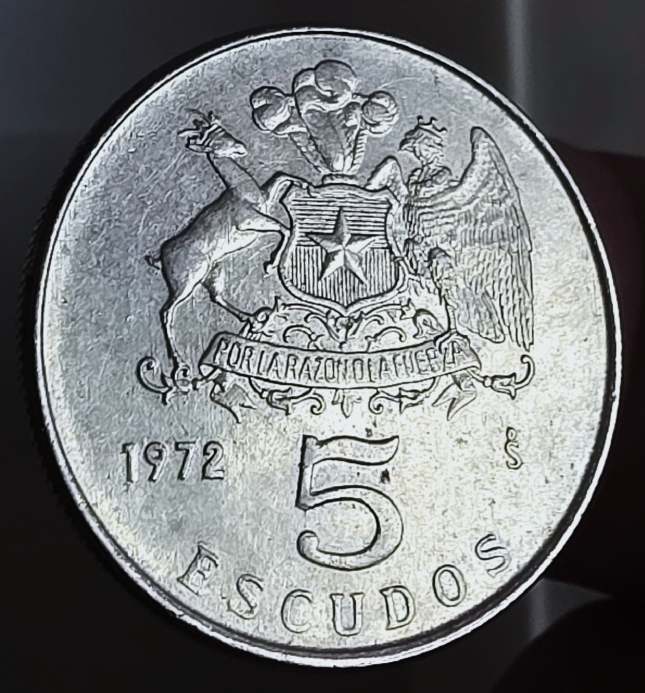 Tutti le monete: CHILE 5 ESCUDOS 1972 – Usato da Winterthur venduto da Creso70 1