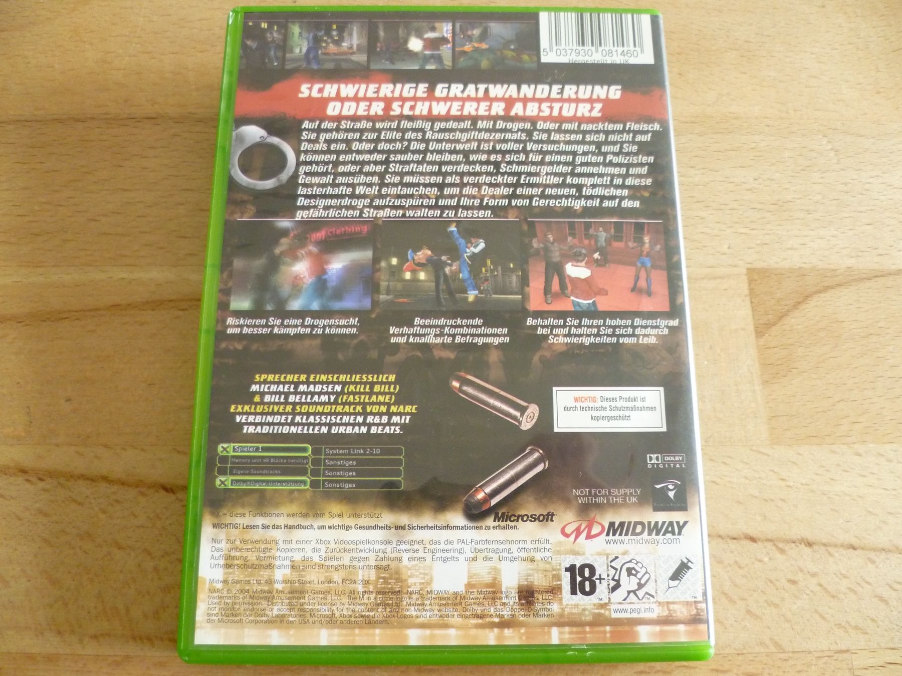Microsoft Giochi: NARC - Microsoft Xbox – Usato da Thalwil venduto da ranx 2