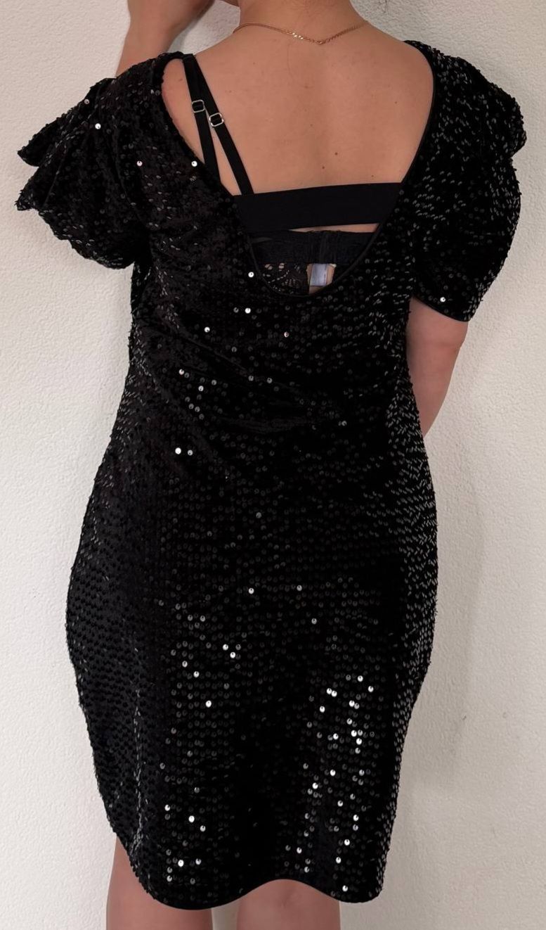 Vestiti: Damen Abendkleid Schwarz mit Pailletten – Usato da Bern venduto da koh_tb86 1