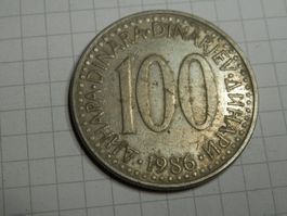 Jugoslawien 100 Dinar, 1986