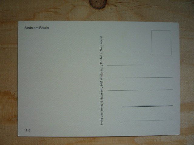 Cartoline postali: Stein am Rhein, 1117 – Usato da Rieden SG venduto da Brockehuesli 1