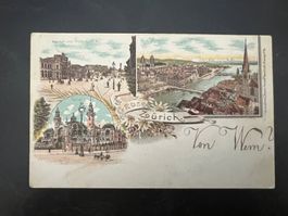 AK 1906 Gruss aus Zürich Litho  (G2942)