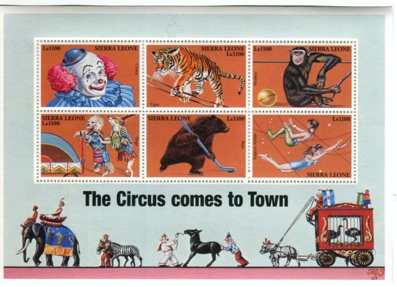 Tous les timbres: Block "Zirkus". Sierra Leone. – Neuf avec emballage d'origine à Basel par Butsch5