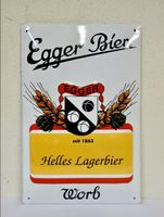 Blechschild EGGER WORB Bier Werbung Werbeschild Schild Blech
