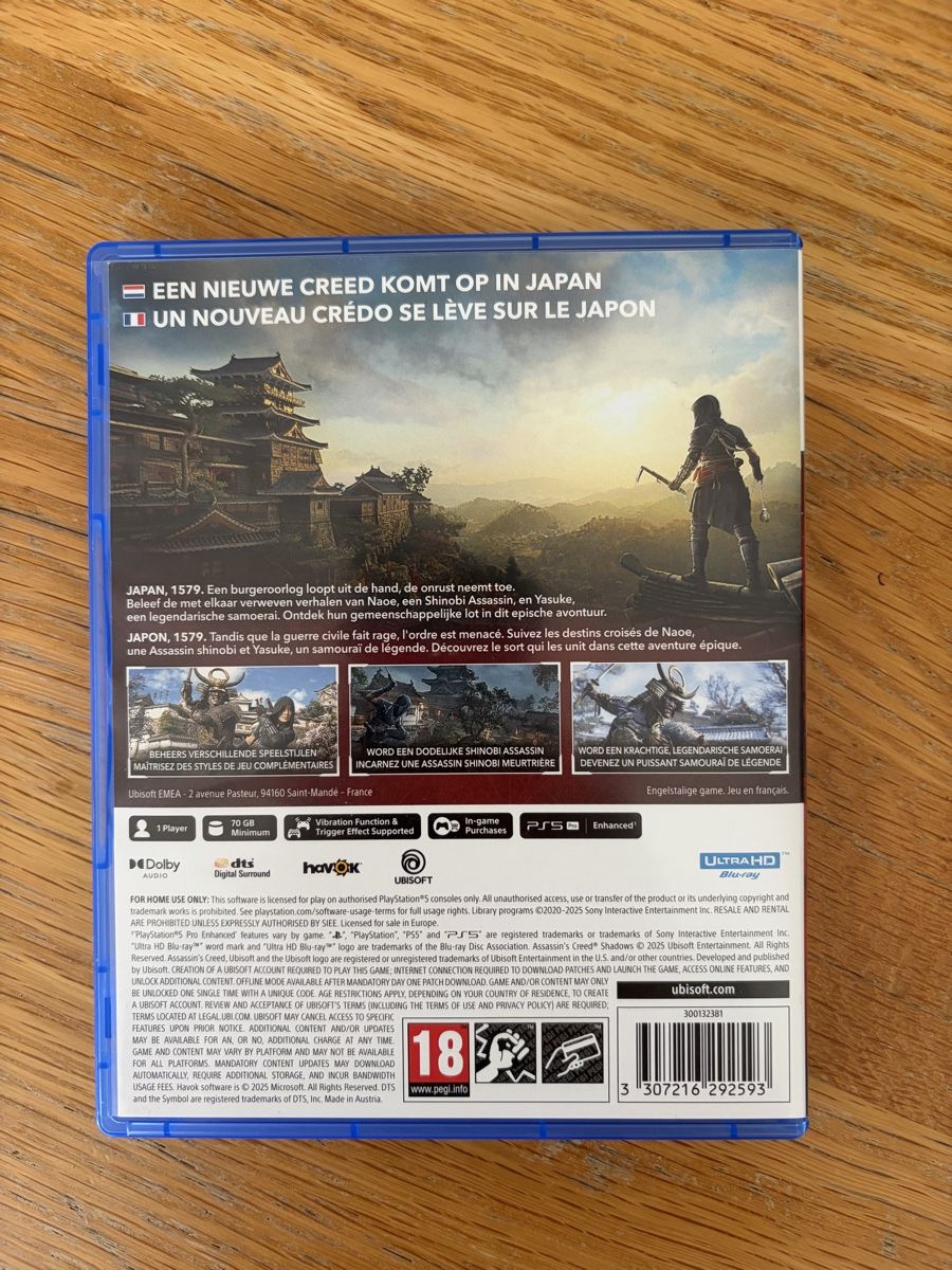 Giochi: Assassin's Creed Shadows PS5 – Usato da Dübendorf venduto da cailen 1