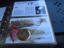 Niue, Münzbrief 1991, Münze 1988 5 Dollars, JFK, "Berliner"