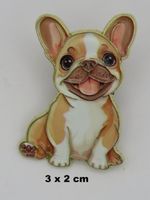 Ansteck Pin - FRENCHY - Emaille - Goldfarben - 3x2cm