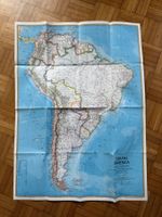 Alte Südamerika Landkarte National Geographic 1972