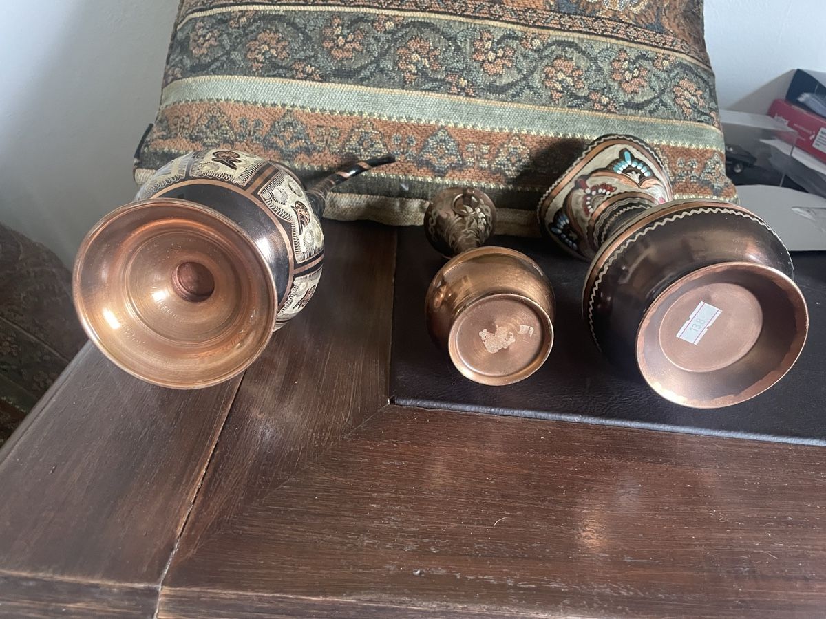 Tutte le decorazioni: Ab 1.- !!! 3 Kupfervasen Orientalisch – Usato da Zürich venduto da Campi1000 3