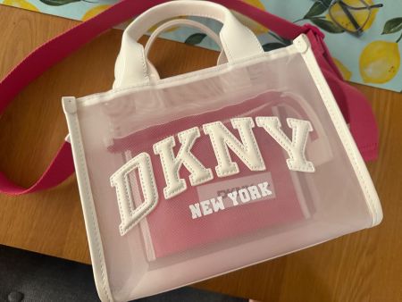 DKNY Tasche weiss Netz Hadlee Totebag