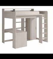 Hochbett mit integriertem Schreibtisch und Schrank