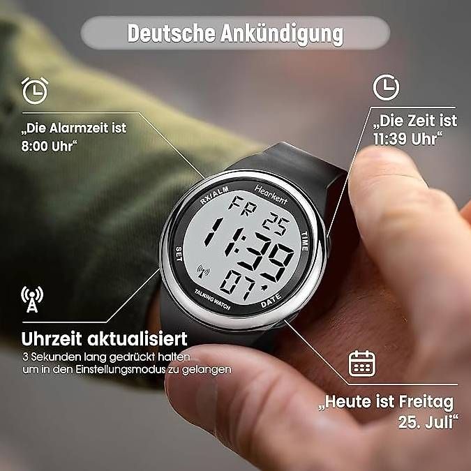 Orologi: Sprechende Uhr für Sehbehinderte oder Senioren LCD – Nuovo (secondo la descrizione) da Kreuzlingen venduto da Best-Deal-Oase 1
