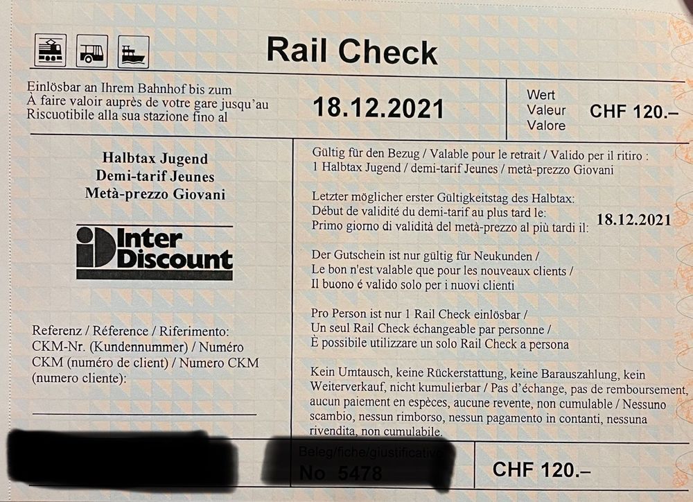 Bon - abonnement demi-tarif (16-25 ans) | Kaufen auf Ricardo