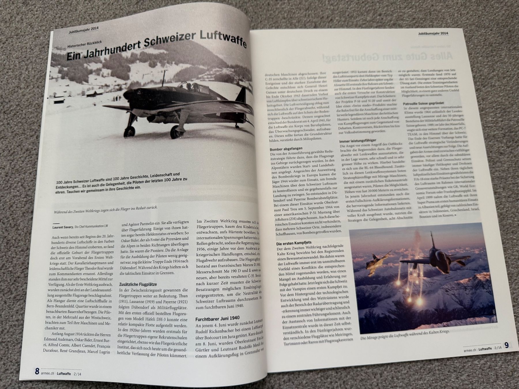 Riviste & Magazine: 4 Publikationen/Hefte Schweizer Luftwaffe von 2014/2015 – Usato da Brütten venduto da Hst1 6