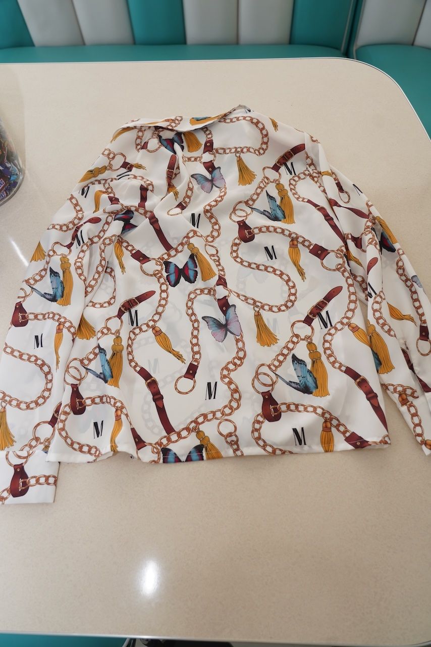 Madeleine Blusen: Elegante Seidenbluse Madeleine Gr. 42, bunt – Gebraucht aus Engelburg von MarcelR01 3