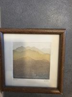 Original Radierung Berglandschaft (1989) | Limitiert 4/30 