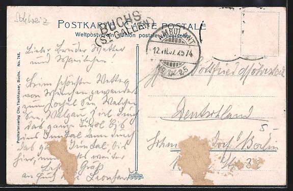 Cartes postales: Werdenberg bei Buchs, Ansicht vom Schlos – D'occasion à Berlin par bartko-reher 1
