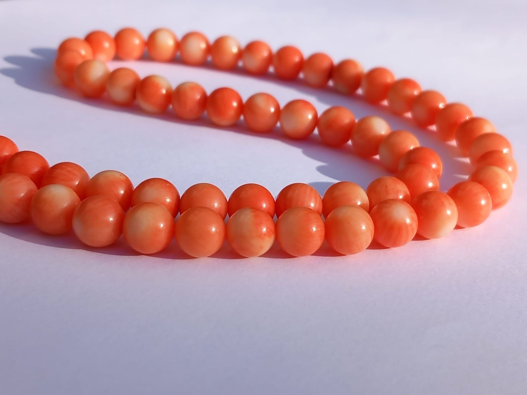 Catenine: Neue Korallen Kette DM 7.6mm – Nuovo (secondo la descrizione) da Winterthur venduto da Jopf1 3