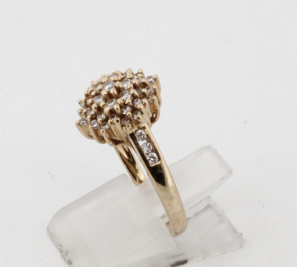 Anelli: Vintage 18k Gold Diamond Cluster Ring - Size 58 – Usato da Cham venduto da ppl_8lbl 3