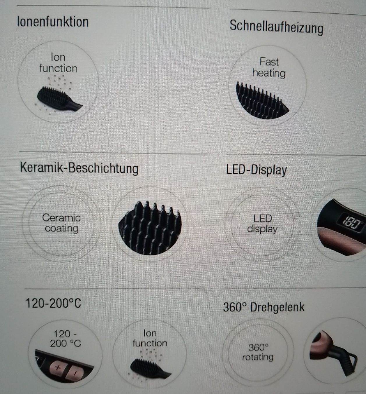 Asciugacapelli: Christina Aguilera Glättungsbürste / Warmluftbürste Ionic – Usato da Luzern venduto da Seri4 5