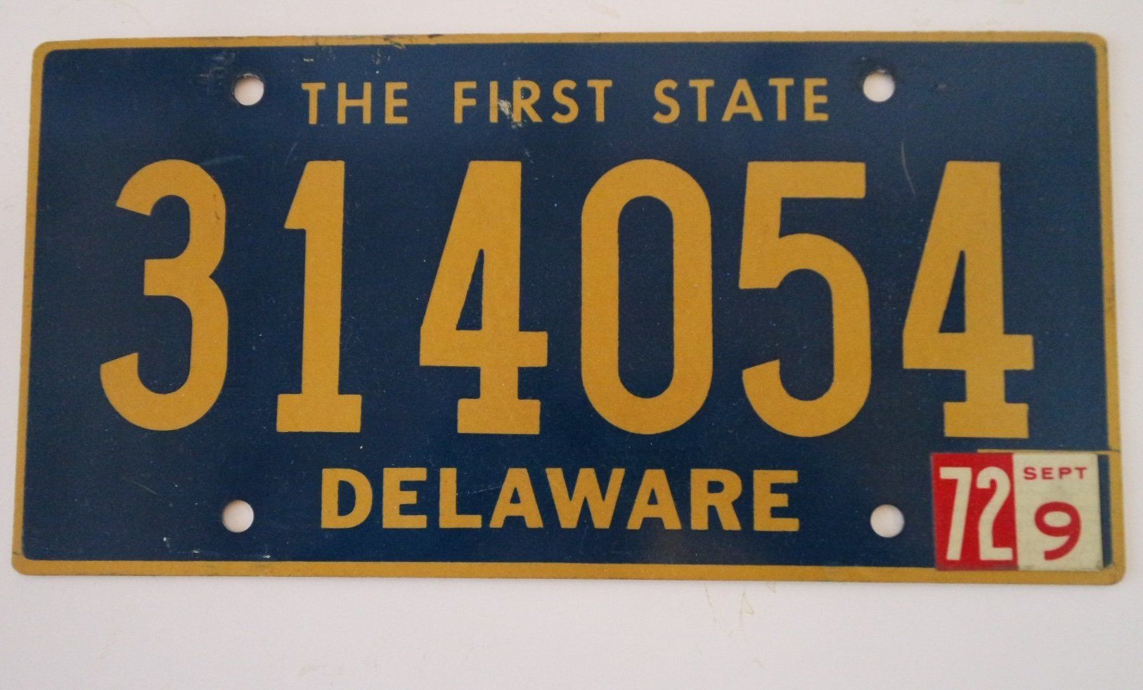 Insegne: Autoschild Plaque immatriculation Targa Delaware USA – Usato da Castelrotto venduto da sepiadesign