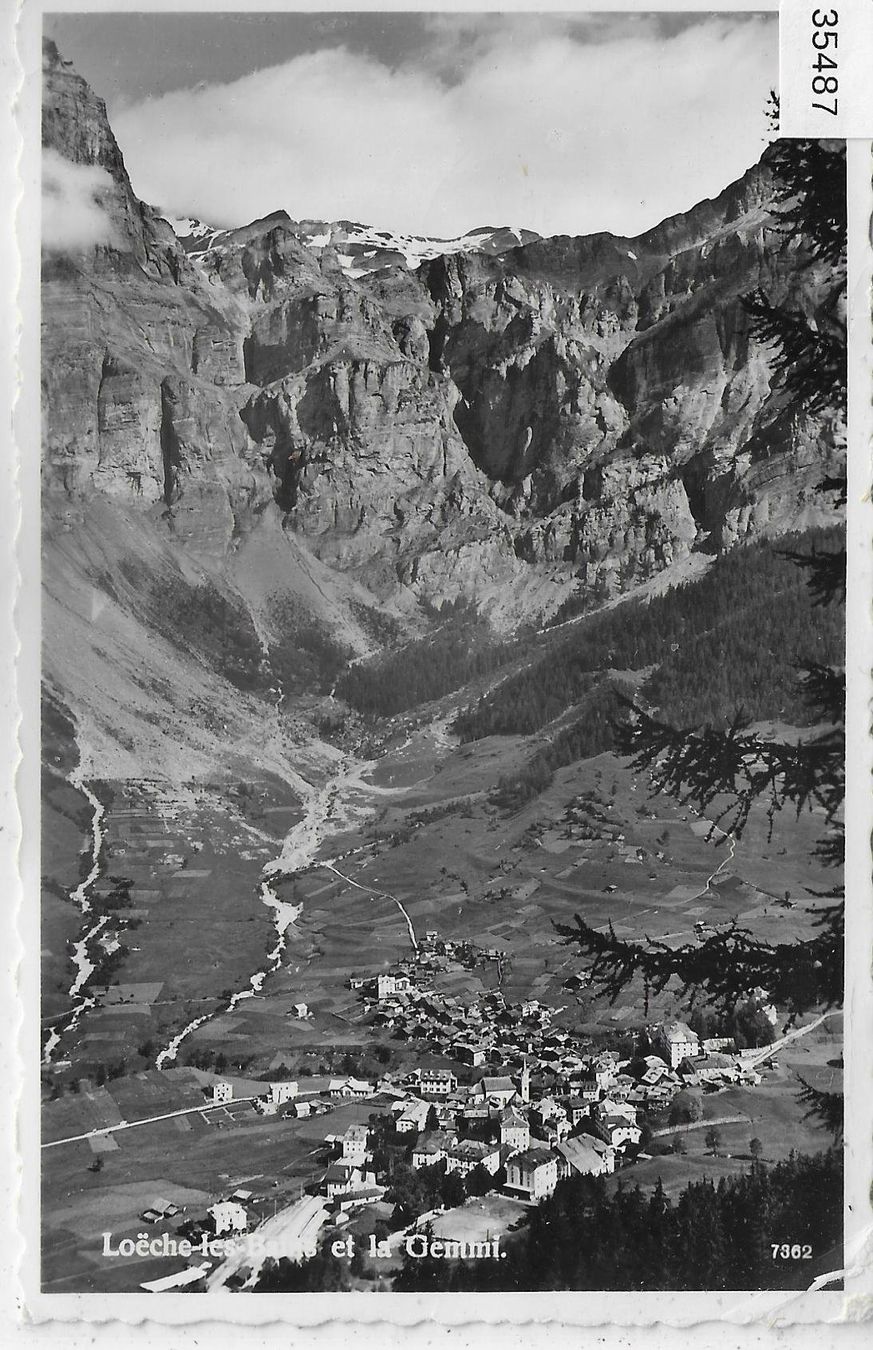 Cartoline postali: Loeche-les-Bains et le Gemmi - Leukerbad – Usato da Ettingen venduto da Kartenplanet