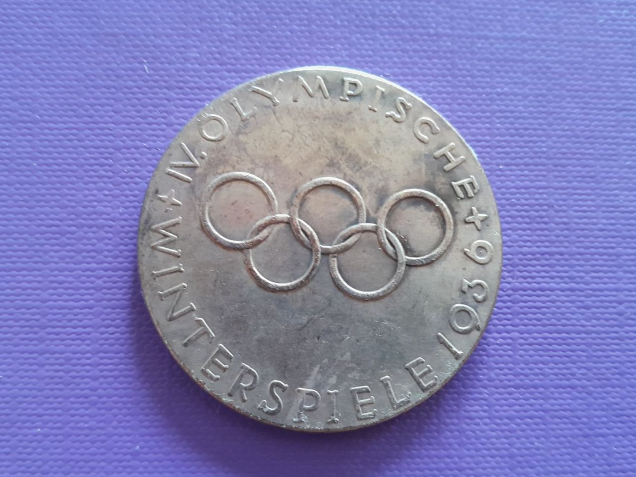 Medaglie: Medaille 1936, Olympische Winterspiele, 37mm – Usato da Aarau venduto da Reto_BA_01 1
