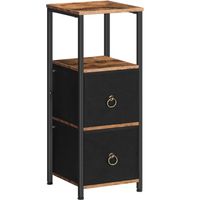 Badezimmerregal mit 2 Stoffschubladen, Bad Regal, Badschrank