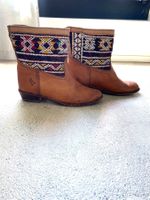 Hippie, Lederstiefel, Bohemestil aus Ibiza, Gr.39