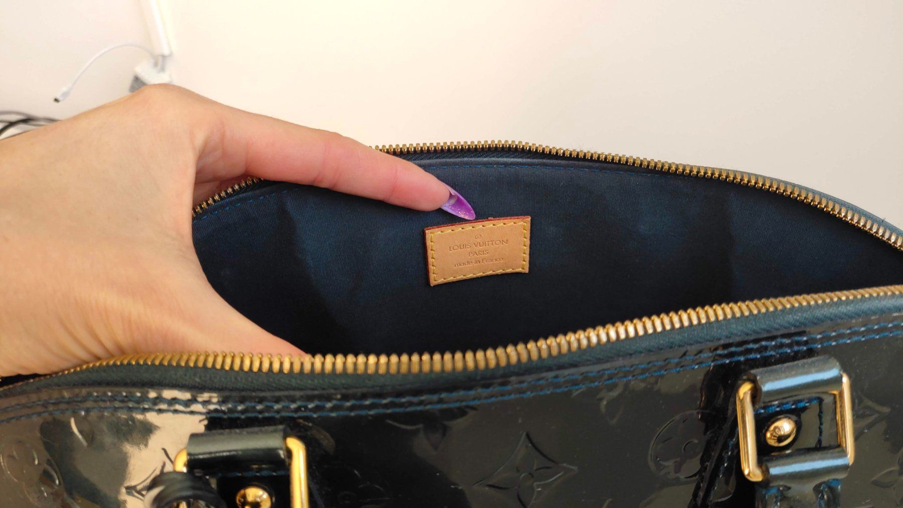 Louis Vuitton Borse da donna: Louis Vuitton Alma GM petrol / blau – Usato da Meilen venduto da Aphrodite87 4