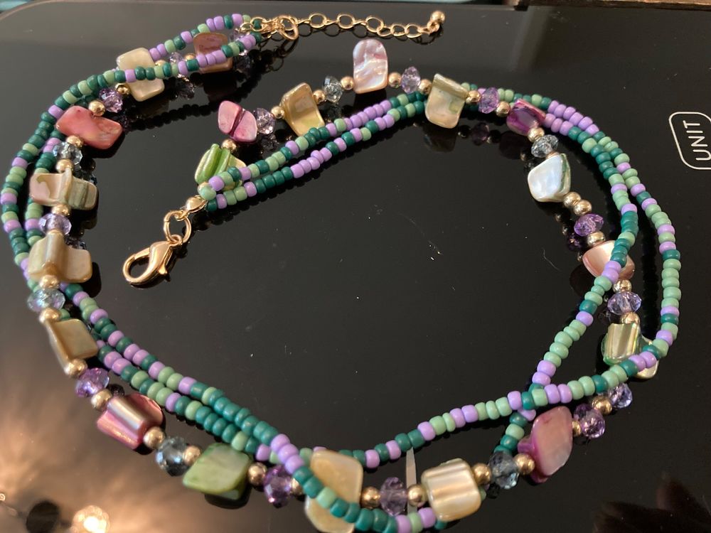 Collier En Nacre Vintage - Longueur 30-35 Cm - Occasion Bon état