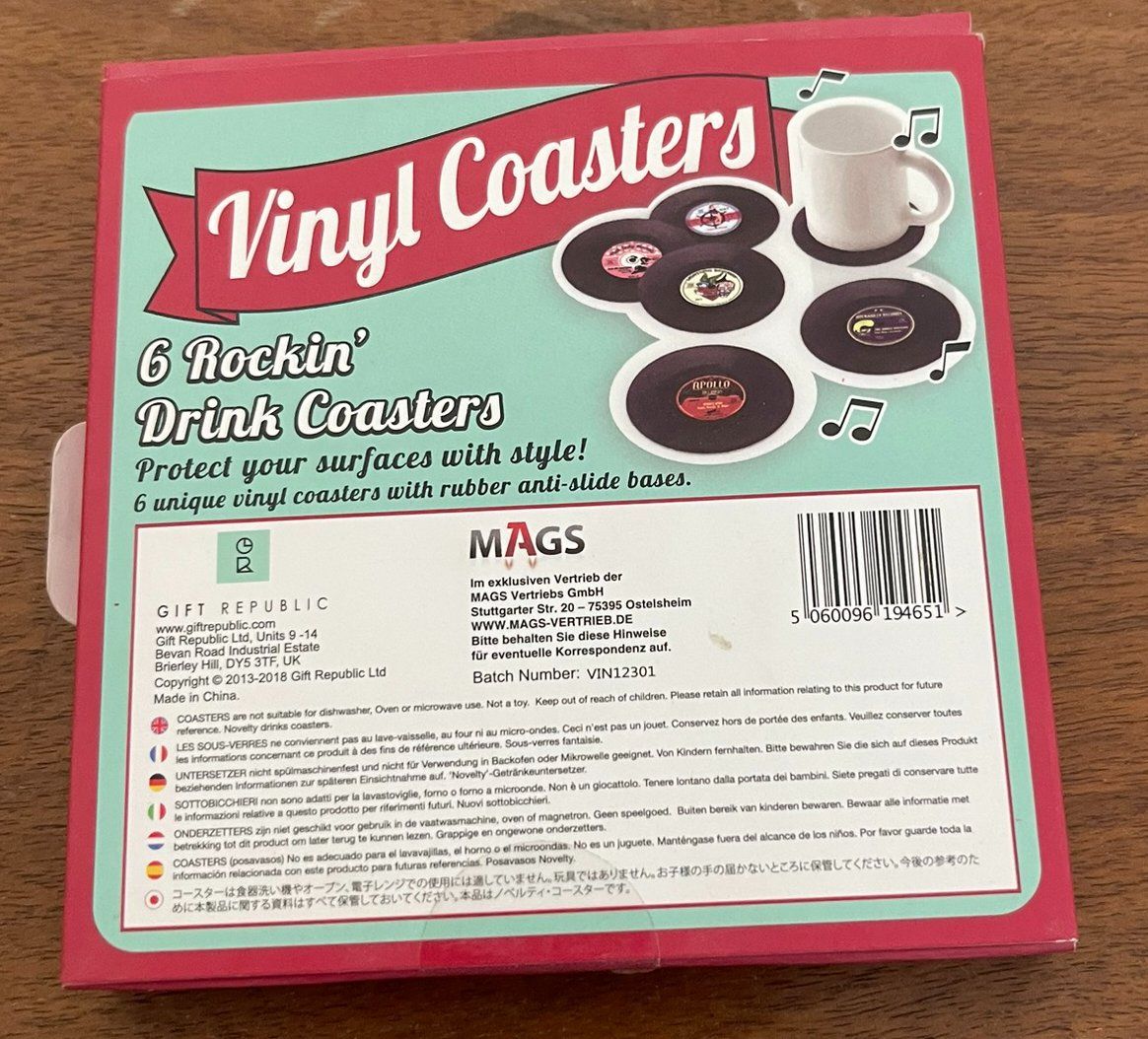 Sottobicchieri: ROCKABILLY VINYL COASTERS - Untersetzer – Nuovo e nell'imballaggio originale da Frenkendorf venduto da Yard-Sale-2000 2