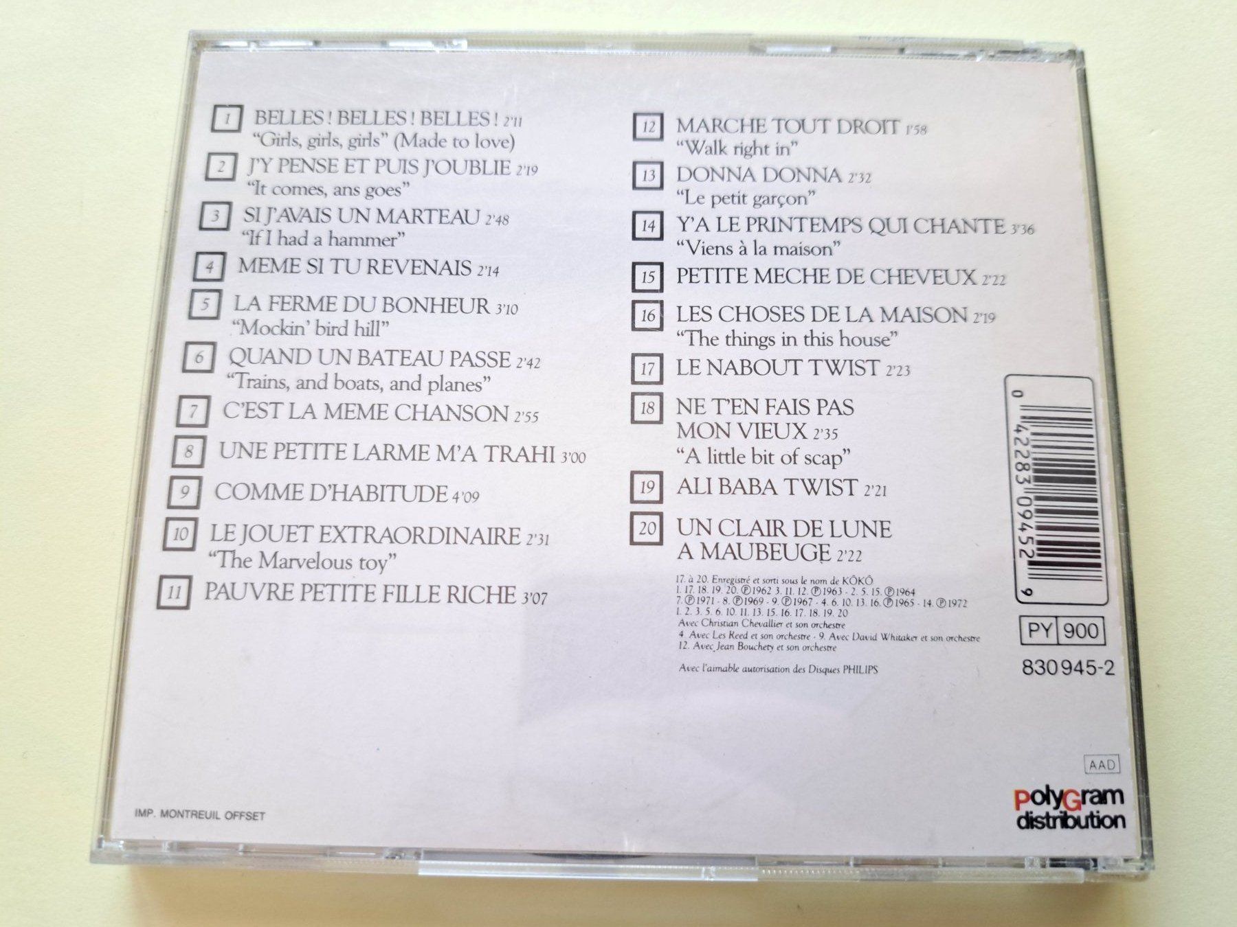 CD: Cd Claude François - Hommages... – Usato da Pully venduto da bro_n52j 1