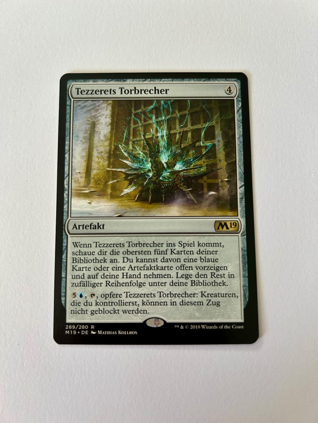 Magic The Gathering Carte collezionabili: MTG - Tezzerets Torbrecher - M19 - DE – Usato da Wangen an der Aare venduto da SG94