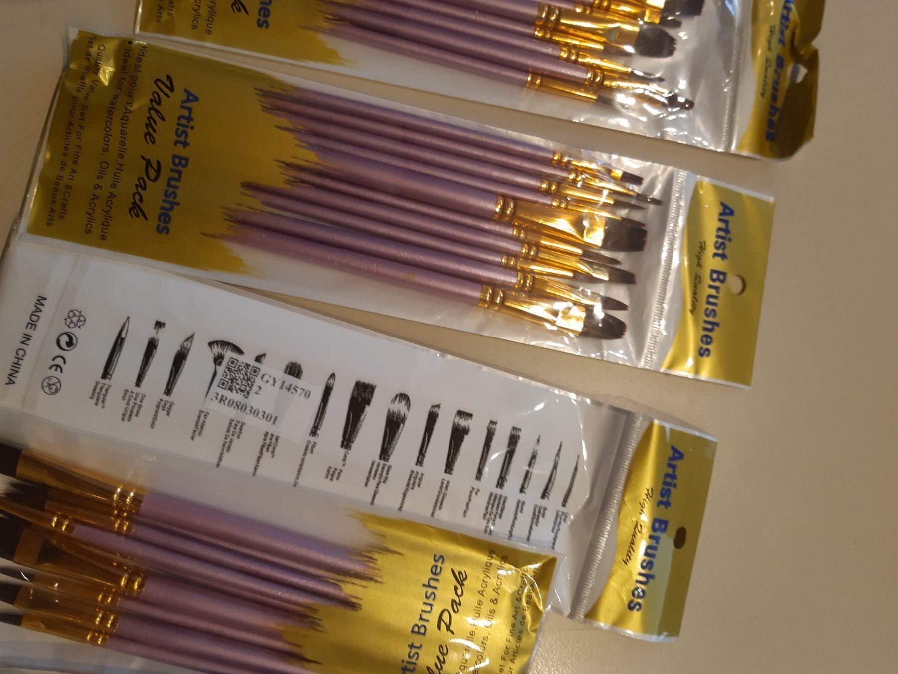 Pennelli: Pinselset lila - Mädchenpinsel – Nuovo e nell'imballaggio originale da Ibach venduto da chaemilochhobbygarte 1