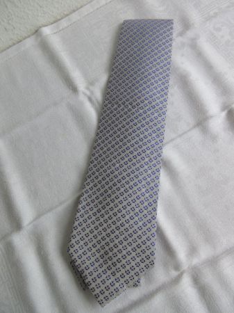 Elegante Seidenkrawatte Ungaro, grau blau gemustert
