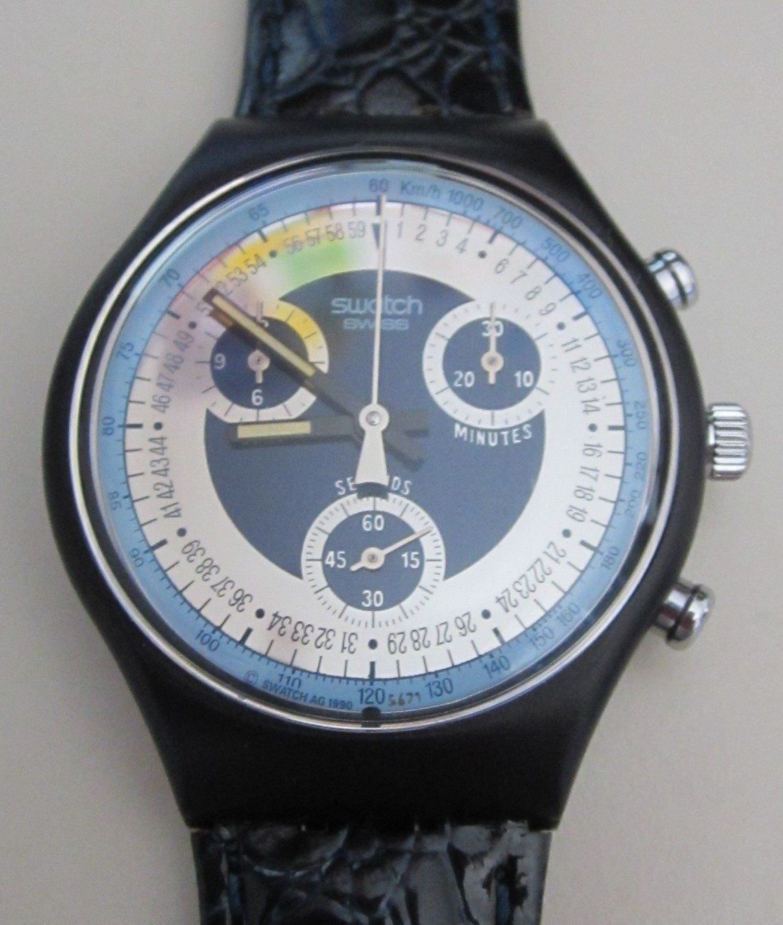Swatch Orologi: Swatch Chrono Silver Star SCN102, 1990 – Nuovo e nell'imballaggio originale da Grüningen venduto da ald_8cjy 1