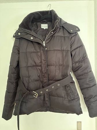Schwarze Stepp-Winterjacke Gr S/M