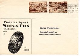 Brief, Pneumatiques Nobs & Fils Neuchatel 1941